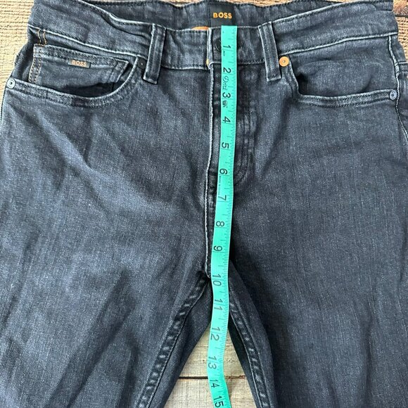 Hugo Boss Delaware Slim Fit Mens Black Denim Jeans 30x32 - Picture 3 of 9